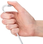 USB-C Supersoftes Textilkabel mit Metallsteckern, USB-C auf USB-C, 60 W, wei&szlig;