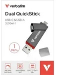 Verbatim USB 3.2 Stick 1TB, Dual, QuickStick Typ-A-C, (R) 550MB/s, (W) 500MB/s,