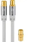 TV Antennenkabel 135 dB typ, 4x geschirmt vergoldet, Koax-Buchse auf...