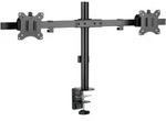 Goobay Doppel-Monitorhalterung Fix - Monitorhalter f&uuml;r 2 Monitore zwischen 17 und 32