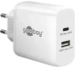 Goobay USB-CTM PD Dual-Schnellladeger&auml;t (65 W) wei&szlig; - 1x USB-CTM-Anschluss (Power