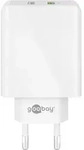 Goobay Dual-USB Schnellladeger&auml;t QC3.0 28W wei&szlig; - l&auml;dt bis zu 4x schneller als