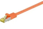 Goobay RJ45 Patchkabel CAT 6A S/FTP (PiMF), 500 MHz mit CAT 7 Rohkabel, Orange