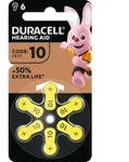 Duracell Batterie Zinc Air, 10, 1.4V Easy Tab, Retail Blister (6-Pack)