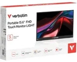 Verbatim Portable Monitor LIGHT, 15.6'' (39.62cm), LCD, Full HD USB C, HDMI, IPS,