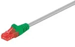 Goobay CAT 6 Crossover-Patchkabel, U/UTP, Grau, Gr&uuml;n