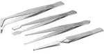 Fixpoint Pinzetten-Set 4-teilig - 1x Spitzpinzette, gerade, 1x Spitzpinzette,