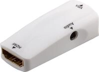 Goobay Kompakter HDMI&trade;/VGA-Adapter inkl. Audio, vergoldet - HDMI&trade;-Buchse...