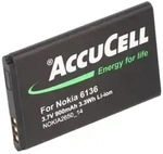 AccuCell Akku passend f&uuml;r Nokia 6102, BL-4C, 700mAh