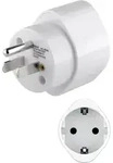 Goobay Netzadapter US/Japan, Wei&szlig; - Schutzkontaktbuchse (Typ F, CEE 7/3) >