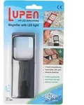 Lupe mit LED-Beleuchtung und 3fach Vergr&ouml;sserung Farbe Schwarz inklusive...