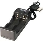 18650 USB Li-Ion Ladeger&auml;t inklusive Micro USB Ladekabel passend f&uuml;r 1 oder 2