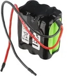 Notleuchtenakku NiMH 7,2V 2000mAh F2x3 Mignon AA mit 200mm Kabel einseitig