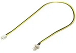 Goobay PC L&uuml;fter Stromkabel/Stromadapter, 3 Pin zu 2 Pin - L&uuml;fter-Stecker (3-Pin) >