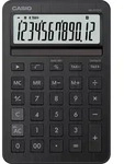 Casio MS-200DQ-BK Tischrechner, 12-stellig, Solar- und Batteriebetrieb, Schwarz