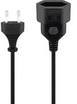 Goobay Verl&auml;ngerungskabel Eurostecker, 2 m, schwarz - Eurostecker (Typ C, CEE...