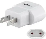 Goobay Netzadapter US/Japan, Wei&szlig; - Eurostecker (Typ C, CEE 7/16) >