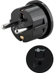 Goobay Netzadapter US/Japan, Schwarz - Schutzkontaktstecker (Typ F, CEE 7/7) >