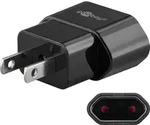 Goobay Netzadapter US/Japan, Schwarz - Eurostecker (Typ C, CEE 7/16) >
