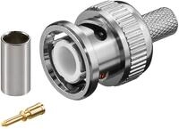 Goobay BNC-Crimpstecker - f&uuml;r RG59/U-Kabel, mit vergoldetem Pin, 1 St&uuml;ck