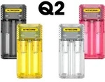 Nitecore Q2 - Schnelladeger&auml;t f&uuml;r Li-Ion Akkus, 2 Schachtlader - 4 Farben zur