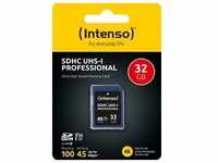 Intenso SDHC-Card 32GB, Professional, Class 10, U1, UHS-I (R) 100MB/s, (W)...