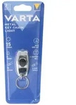 Varta LED Taschenlampe Metal Key Chain Light, 15lm, inkl. 2x Knopfzelle CR2016,