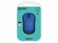 Logitech Maus M220, Silent, Wireless, blau Optisch, 1000 dpi, 3 Tasten, Retail