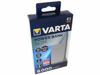 Varta Power Bank Slim silber 6000mAh, inklusive Micro USB-Ladekabel 57965