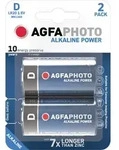 Agfaphoto Batterie Alkaline, Mono, D, LR20, 1.5V Power, Retail Blister (2-Pack)