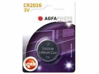 Agfaphoto Batterie Lithium, Knopfzelle, CR2016, 3V Extreme, Retail Blister (1-Pack)