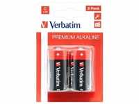 Verbatim Batterie Alkaline, Baby, C, LR14, 1.5V Premium, Retail Blister (2-Pack)