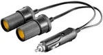 Goobay KFZ/Auto Zigarettenanz&uuml;nder Y-Verteiler, 12 V, 0,2 m - mit 2,5-A-Sicherung,
