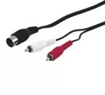 Audio-Video-Kabel 1,5 m 5-polig DIN-Stecker > 2 x Cinch-Stecker
