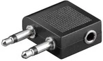 Goobay Flugzeug- / Reise-Kopfh&ouml;rer-Adapter AUX-Klinke 3,5-mm-Buchse - 2x