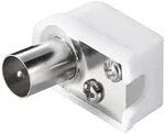 Goobay Koax-Winkelstecker mit Schraubbefestigung, slim - Adapter-Stecker aus