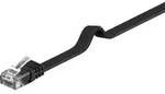 Goobay CAT 6 Flach-Patchkabel, U/UTP, Schwarz