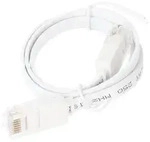Goobay CAT 6 Flach-Patchkabel, U/UTP, wei&szlig;