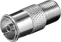 Goobay F-Adapter: F-Buchse > Koax-Buchse - Adapter-Stecker aus...