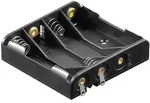 Batteriehalter , 4x Micro "AAA" mit L&ouml;tanschluss &ndash; Batteriehalter AAA Micro,