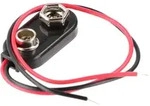 1x 9V Block Batteriehalter - lose Kabelenden, wasserabweisend &ndash; 9V Batterie Clip