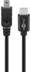 Goobay USB 2.0 Kabel USB-CTM auf Mini-B 2.0, schwarz - USB 2.0-Mini-Stecker (Typ B,
