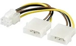 Goobay PC Grafikkarten-Stromkabel/Stromadapter, PCI-E/PCI Express 6-Pin - 2x HDD/5,25