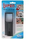Lupe mit LED-Beleuchtung und 3fach Vergr&ouml;sserung Farbe Schwarz Blisterverpackung