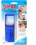 Lupe mit LED-Beleuchtung und 3fach Vergr&ouml;sserung Farbe blau, in Blisterverpackung