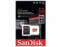 Sandisk microSDXC Card 512GB, Extreme, U3, A2, 4K UHD (R) 160MB/s, (W) 90MB/s,...