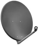 Goobay 80 cm Alu-Satellitensch&uuml;ssel - f&uuml;r Ein-/Mehrteilnehmer mit besonders