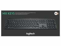 Logitech Tastatur MX Keys, Wireless, Unifying, Bluetooth, schwarz Advanced,