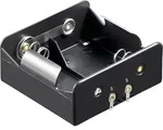 2x Batteriehalter - L&ouml;tfahne (U) &ndash; Batterie Halterung Elektronik (Kunststoff)
