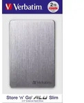 Verbatim Festplatte 2TB USB 3.2, A-C, 6.35cm (2.5''), grau Store ́n ́Go, Alu...